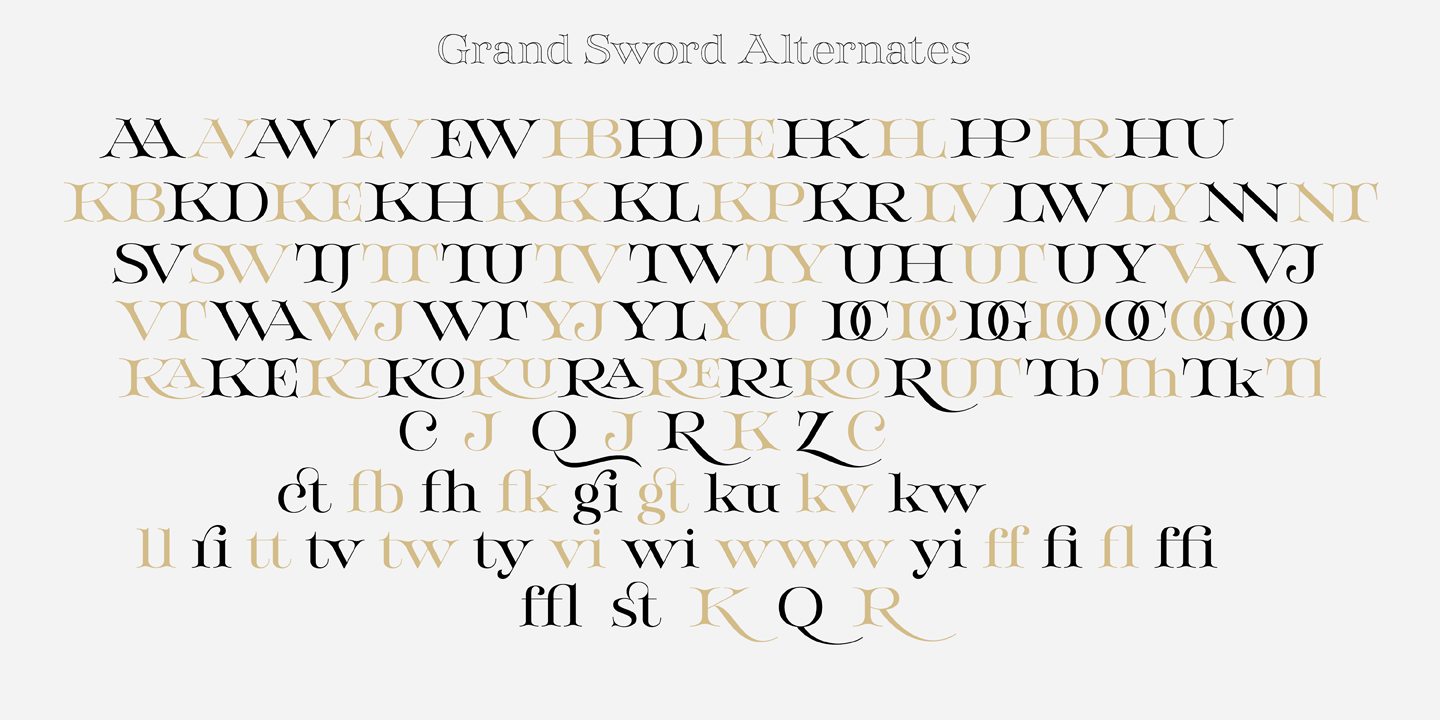Пример шрифта Grand Sword #3